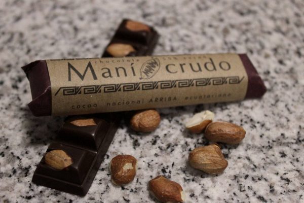 CHOCOLATES FUNCIONALES 55% CACAO CON MANÍ CRUDO (sin tostar ni freir)