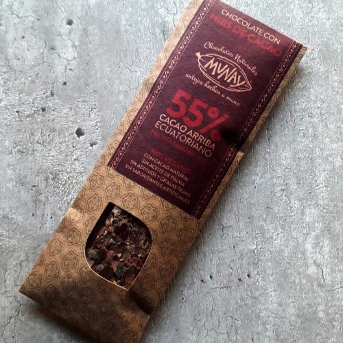 CHOCOLATES FUNCIONALES 55% CACAO CON NIBS