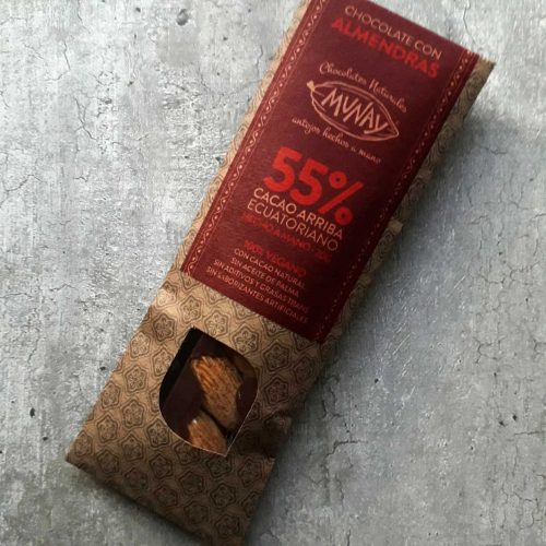 CHOCOLATES FUNCIONALES  55% CACAO CON ALMENDRAS